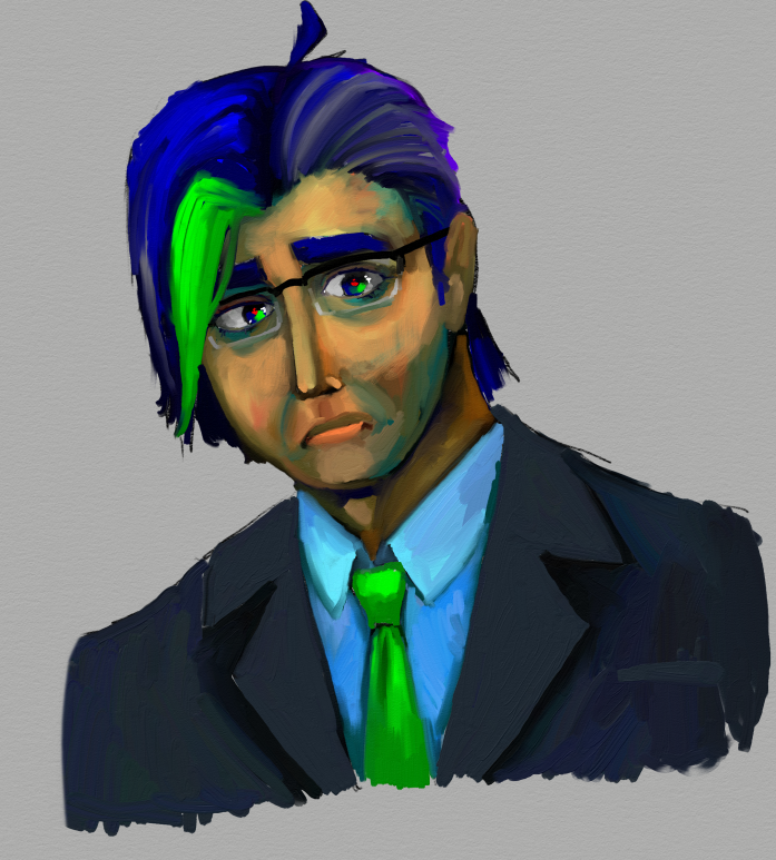oil painting of Microsoft Sam